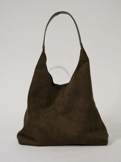 RetroSoft Suede Shoulder Bag Set | Inclusief Bijpassende Clutch